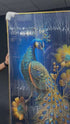 Blue and golden peacock Crystal Painting with LED